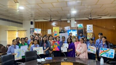 SGRR students painted the National Education Policy