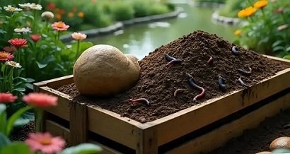 She turned her husband's corpse into compost and is now growing plants; the government has introduced a law on human composting.