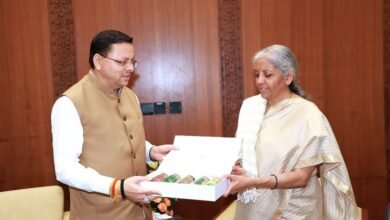 Chief Minister Dhami met Union Finance Minister Nirmala Sitharaman