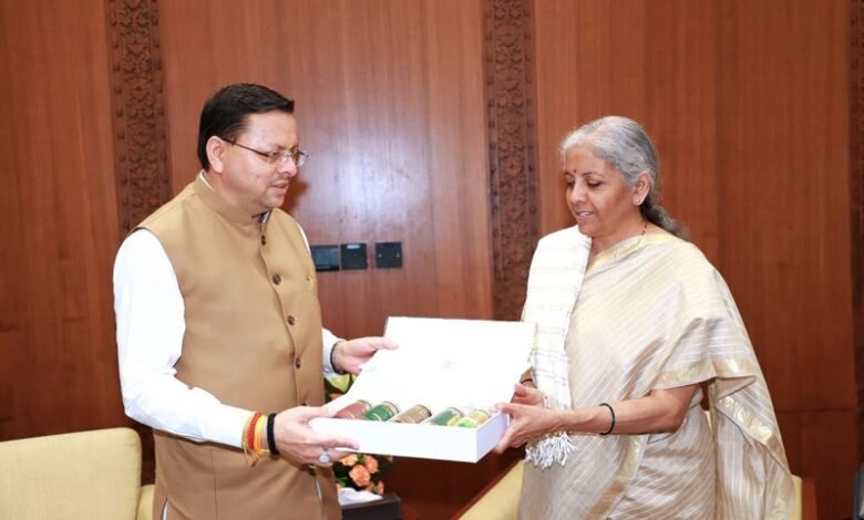 Chief Minister Dhami met Union Finance Minister Nirmala Sitharaman